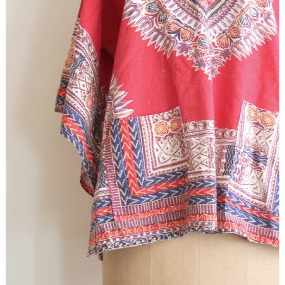 SOLD ON ETSY 💔 60s batik dashiki tunic top - Picture 5 of 8